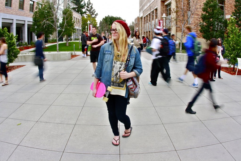 A hipster on campus